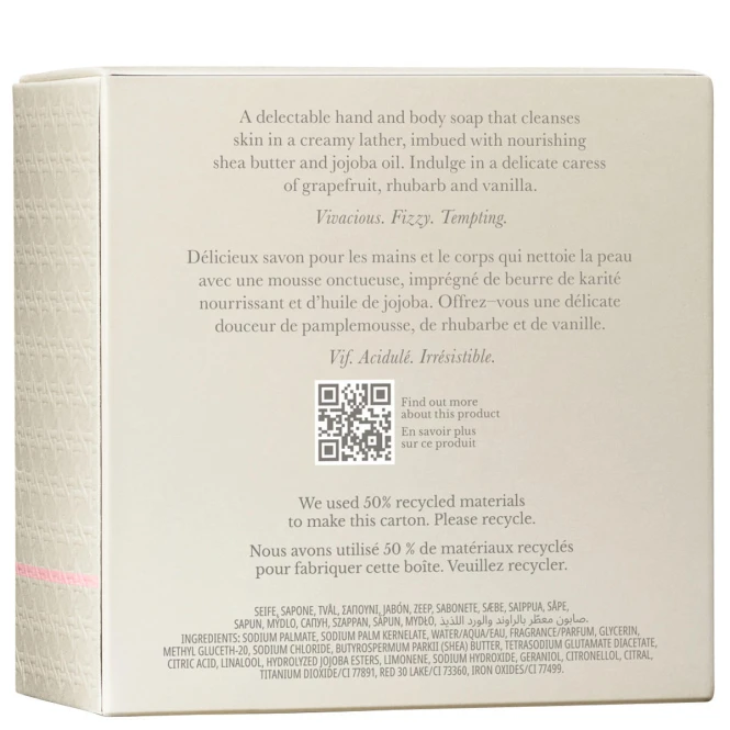 MOLTON BROWN Delicious Rhubarb & Rose Perfumed Soap 5 MOLTON BROWN Delicious Rhubarb & Rose Perfumed Soap – Image 5