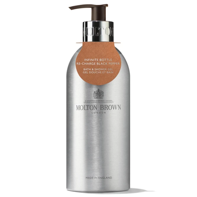 MOLTON BROWN Re-charge Black Pepper Infinite Bottle Bath & Shower Gel 1 MOLTON BROWN Re-charge Black Pepper Infinite Bottle Bath & Shower Gel