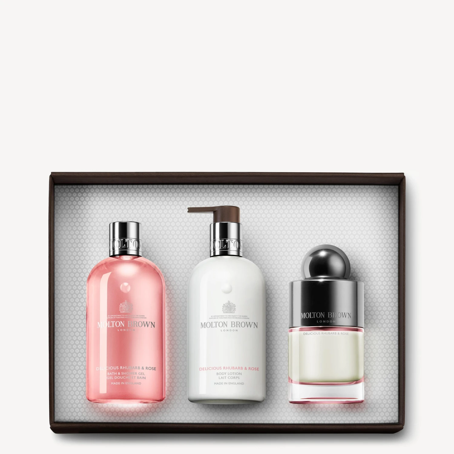 Molton Brown Delicious Rhubarb & Rose Fragrance Gift Set 1 Molton Brown Delicious Rhubarb & Rose Fragrance Gift Set